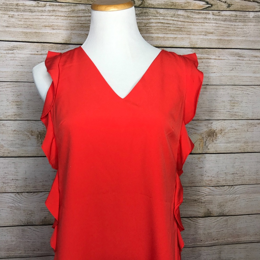 Tomato Red Cascade shift valentine day dress